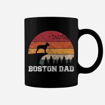 Boston Terrier Dad Bostie Dog Sunset Retro Style For Men Coffee Mug | Crazezy