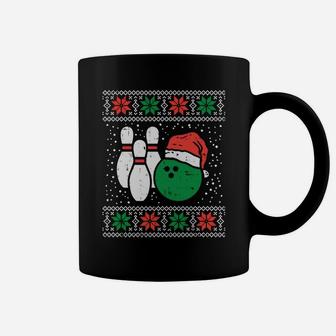 Bowling Ugly Christmas Sweater Sport Bowls Xmas Men Gift Sweatshirt Coffee Mug | Crazezy