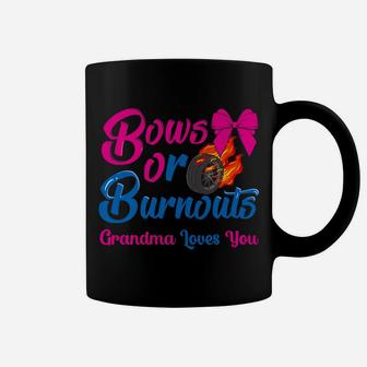 Bows Or Burnouts Grandma Loves You Gender Reveal Party Idea Coffee Mug | Crazezy UK