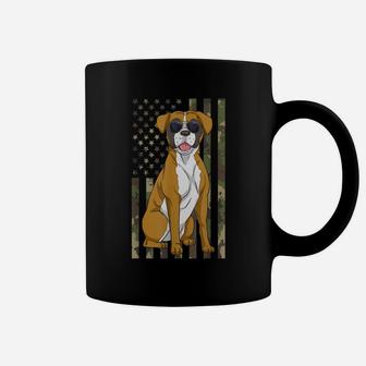 Boxer Dog Men Women Boxer Dad Mom Camo Usa Flag Boxer Lovers Coffee Mug | Crazezy DE