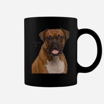 Boxer Dog Shirt Dog Mom Dad Love Is Puppy Pet Women Men Kids Sweatshirt Coffee Mug | Crazezy