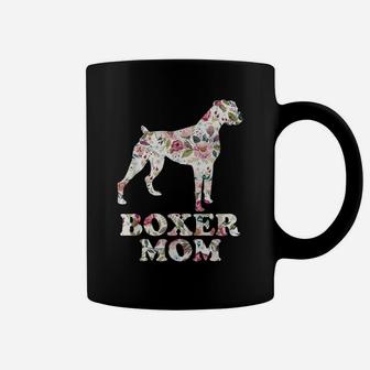 Boxer Mom Funny Dog Mom, Dog Lovers Dog Dad Flower Graphic Coffee Mug | Crazezy