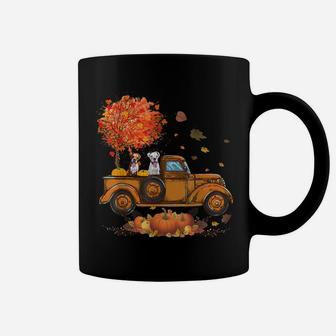 Boxer Pumpkins Truck Autumn Leaf Fall Thanksgiving Gifts Coffee Mug | Crazezy