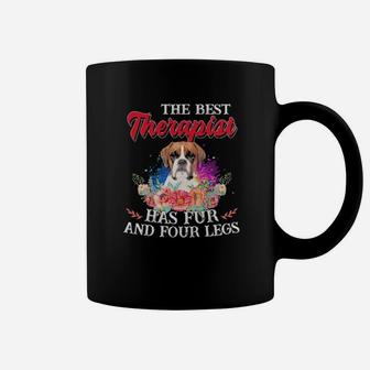 Boxer The Best Therapist Has Fur And Four Legs Coffee Mug - Monsterry DE