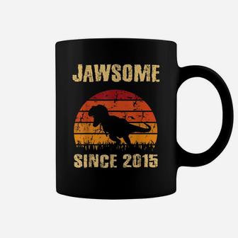 Boys 6Th Birthday Dinosaur 6 Year Old Boy Awesome Since 2015 Coffee Mug | Crazezy UK