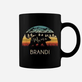 Brandi Name Shirt Retro Mama Bear Mothers Day Gift Coffee Mug | Crazezy