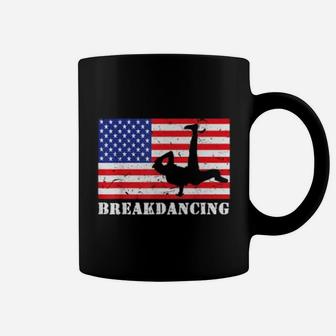 Breakdancing USA American Flag Hobby Gift Coffee Mug - Seseable