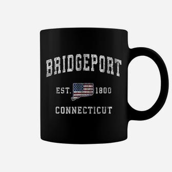 Bridgeport Connecticut Ct Vintage American Flag Design Coffee Mug | Crazezy