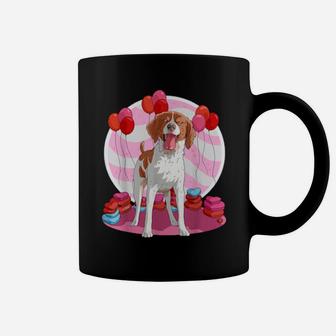 Brittany Spaniel Dog Heart Valentine Day Decor Coffee Mug - Monsterry DE