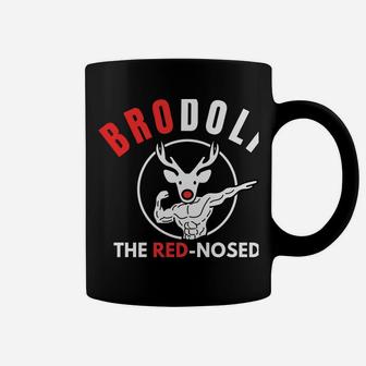 Brodolf The Red Nosed Gaindeer Funny Christmas Gym Coffee Mug | Crazezy