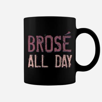 Brose All Day Bro Rose Wine Drinking Distressed Coffee Mug - Thegiftio UK