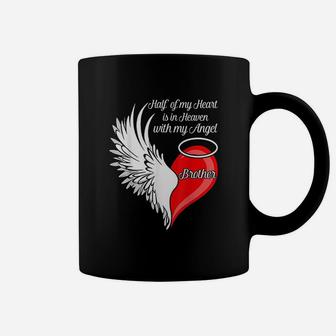 Brother Half My Heart Is In Heaven Coffee Mug - Thegiftio UK