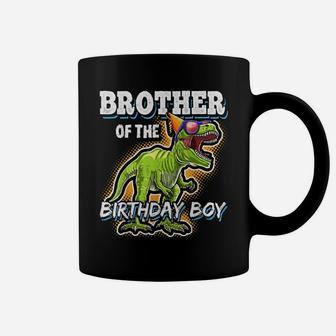 Brother Of The Birthday Boy Matching Family Dinosaur Gift Coffee Mug | Crazezy
