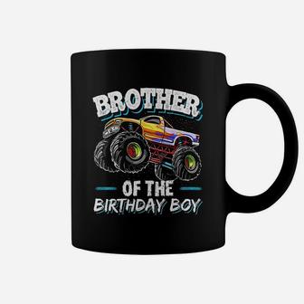 Brother Of The Birthday Boy Monster Truck Birthday Coffee Mug | Crazezy AU