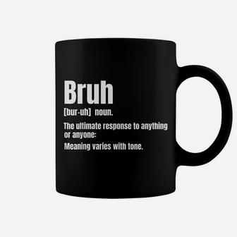 Bruh Funny Saying Sarcastic Novelty Letter Graphic Casual Coffee Mug | Crazezy