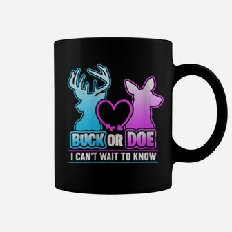 Buck Or Doe Can't Wait To Know Gender Reveal Coffee Mug - Monsterry CA