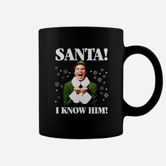 Buddy The Elf Santa I Know Him Funny Holiday Coffee Mug - Thegiftio UK