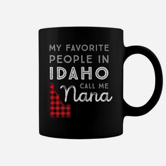 Buffalo Plaid Grandma Mom Nana Gift My Favorite People Idaho Coffee Mug | Crazezy