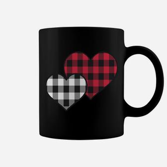 Buffalo Plaid Valentine Hearts Valentines Day Coffee Mug | Crazezy UK