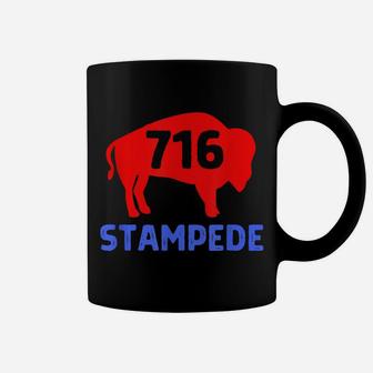 Buffalo Stampede 716 Funny Red Coffee Mug | Crazezy