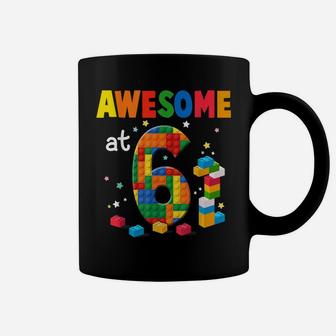 Building Blocks Brick 6Th Birthday Shirt 6 Year Old Boy Gift Coffee Mug | Crazezy AU