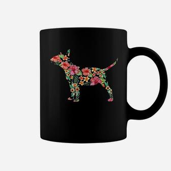 Bull Terrier Flower Funny Dog Coffee Mug | Crazezy AU