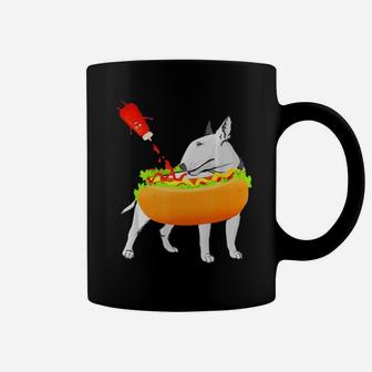 Bull Terrier Hot Dog Tee Funny Hot Dogs Christian Foodie Coffee Mug - Monsterry AU