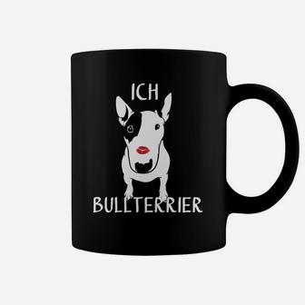 Bullterrier Tassen Schwarz mit Ich Bullterrier Schriftzug, Hundeliebhaber Tee - Seseable