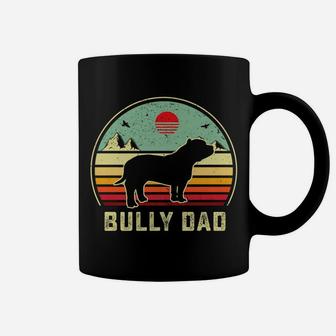 Bully Or Pitbull Dog Owner Daddy- Dad Retro Sunset Coffee Mug | Crazezy AU