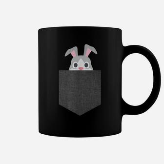 Bunny Rabbit Pocket Patch Easter Bunny T Shirt Coffee Mug | Crazezy