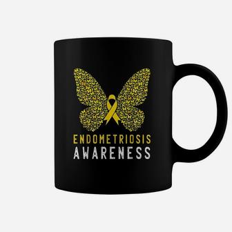 Butterfly Endometriosis Awareness Month Endo Support Ribbon Coffee Mug | Crazezy DE