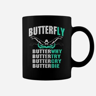 Butterfly Swimming Funny Swimming Coffee Mug - Thegiftio