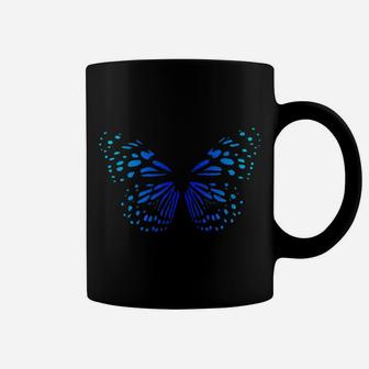 Butterfly Teal Blue Distressed Coffee Mug - Thegiftio UK