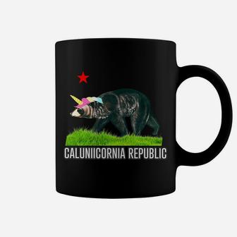Calunicornia Republic Funny California Flag Unicorn Coffee Mug | Crazezy
