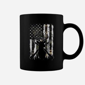Camo American Flag Deer Hunting Whitetail Buck Usa Hunter Coffee Mug | Crazezy AU