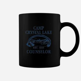 Camp Crystal Lake Funny Graphic Camping Vintage Coffee Mug | Crazezy