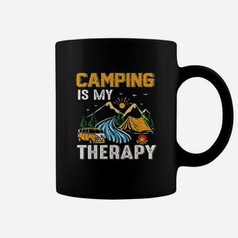 Camping Is My Therapy Coffee Mug | Crazezy