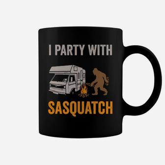 Camping Party With Sasquash Ourdoor Rv Adventure Coffee Mug - Monsterry