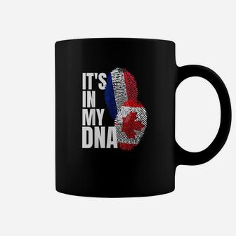 Canadian And French Mix Dna Flag Heritage Gift Coffee Mug | Crazezy CA