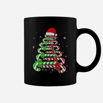 Candy Cane Santa Hat Funny Xmas Tree Merry Christmas Y'all Coffee Mug | Crazezy