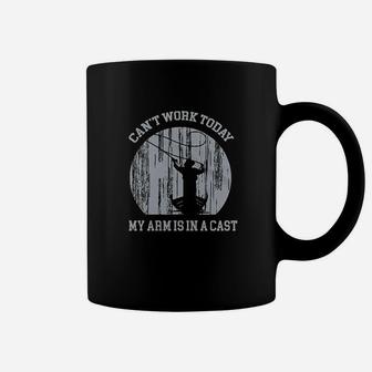 Cant Work Today My Arm Is In A Cast Fishing Coffee Mug | Crazezy CA