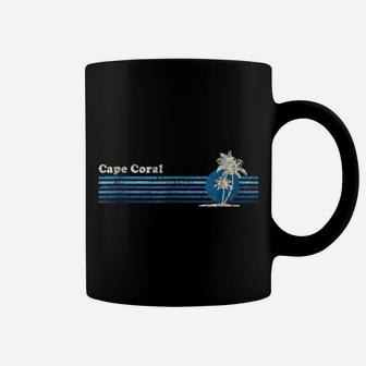 Cape Coral Vintage 80S Palm Trees Sunset Tee Coffee Mug | Crazezy DE