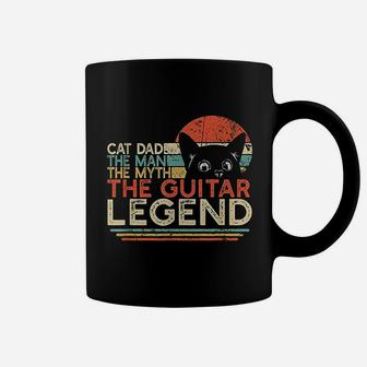 Cat Dad Man Myth Guitar Legend Guitar Player Coffee Mug | Crazezy
