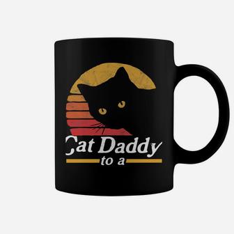 Cat Daddy To A Fatty Funny Vintage 80S Sunset Fat Chonk Dad Coffee Mug | Crazezy AU