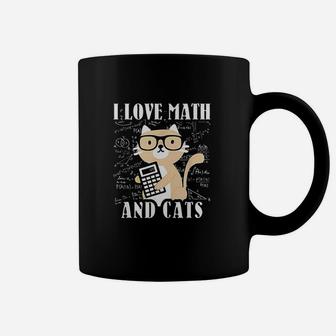 Cat I Love Math And Cats Mathematics Coffee Mug | Crazezy UK