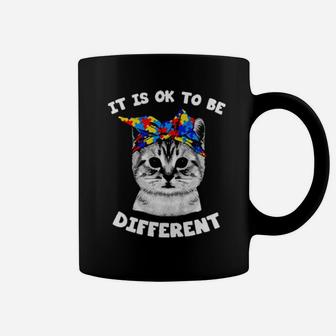 Cat It Is Ok To Be Different Coffee Mug - Monsterry CA