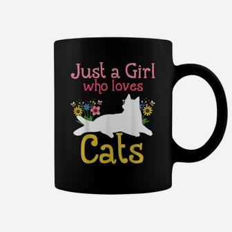 Cat Just A Girl Who Loves Cats For Cat Lovers Coffee Mug | Crazezy UK