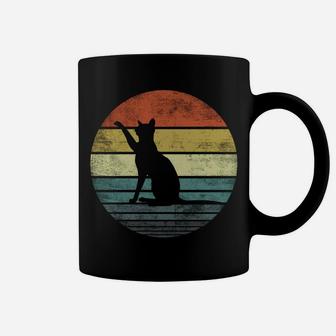 Cat Lover Gifts Retro Vintage Kitty Silhouette Coffee Mug | Crazezy UK