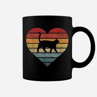Cat Lover Gifts Vintage Pet Owner Kitty Heart Silhouette Coffee Mug | Crazezy DE