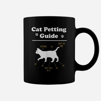 Cat Petting Guide Funny Cat Owner Pet Kitten Petting Guide Coffee Mug | Crazezy CA